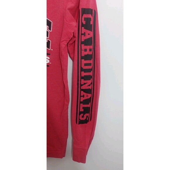 Colosseum Louisville Cardinals Adult Size Small Shirt Long Sleeve Red Baseball - Picture 3 of 8